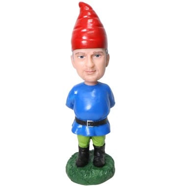 (image for) Custom Bobblehead Male Gnome with Hands at the Back Statue