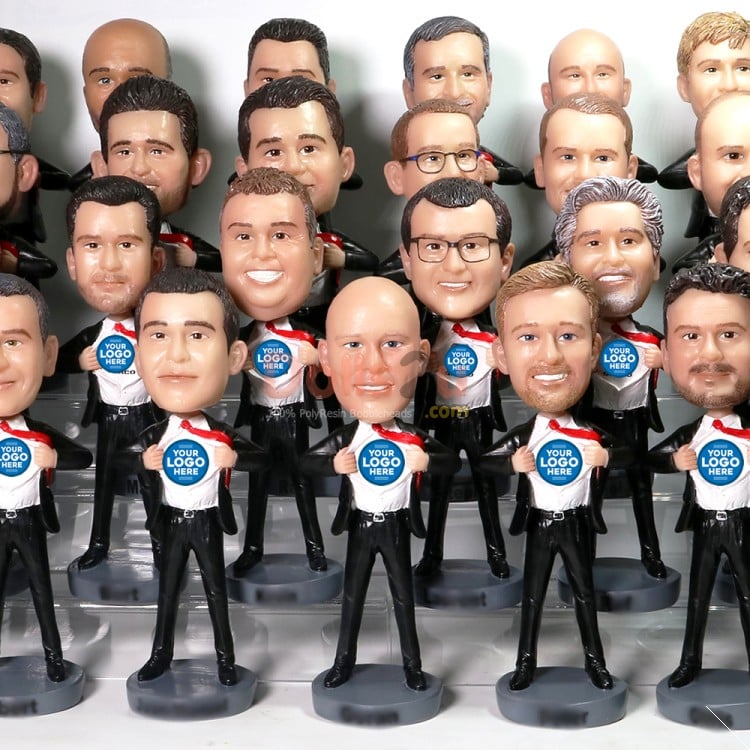 Custom Business Bobblehead Gift With Your Logo On The Chest Bobbleheads