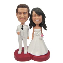  Wedding Gifts Custom Bride And groom Wedding Cake Topper Bobbleheads