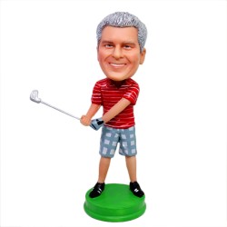 Male Golf Player Personalized Bobblehead Gift