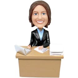 Custom Female Boss Bobblehead Gift