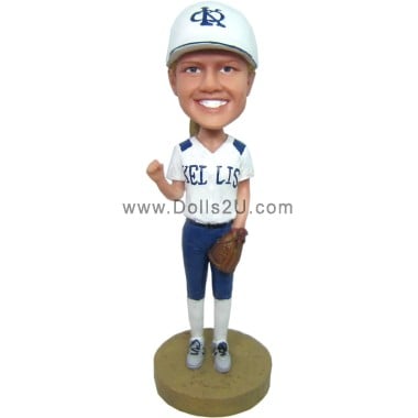  Custom Bobblehead Female Baseball Player Any Team Jersey Item:2216317