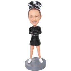 (image for) Custom Cheerleader Bobblehead – Personalized Cheerleader Figurine, Uniform Color Can Be Changed