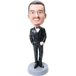 Custom Groomsmen Bobbleheads In Suit With Vest