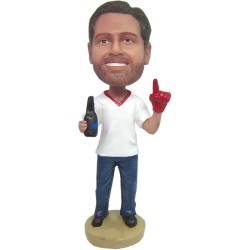 Beer Male With Foam Finger