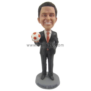 (image for) Custom Soccer Coach Bobblehead Gift For Him