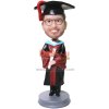 Custom Male Graduate In Graduation Gown With A Diploma
