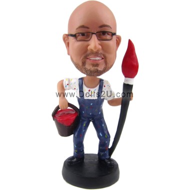  Custom Bobblehead Male Oil Painting Artist Figurine Item:13625