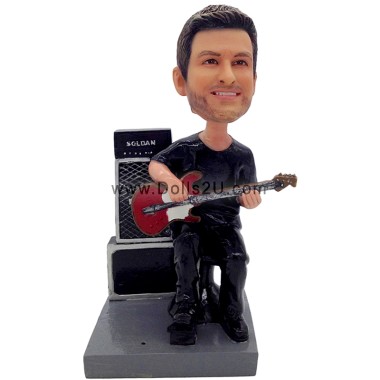 Custom Guitar Player Bobbleheads Gifts Sculpted from Your Photos