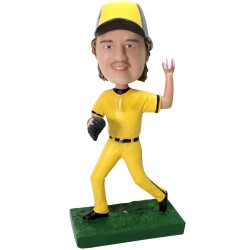 (image for) Personalized Left Handed Pitcher Bobblehead