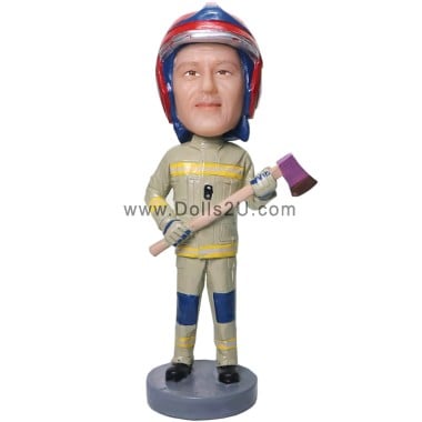  Personalized Fireman Firefighter Bobblehead Item:10336