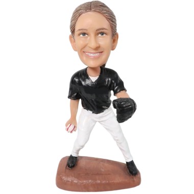 (image for) Custom Bobblehead Female Baseball Player With Any Team Jersey