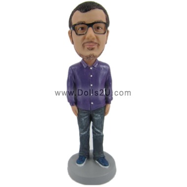 (image for) Custom Casual Male In Shirt Bobblehead
