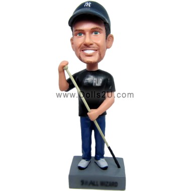 Personalized Billiard Ball Player bobblehead Based on your photos
