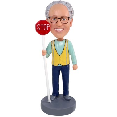 (image for) Crossing Guard Holding Stop Sign