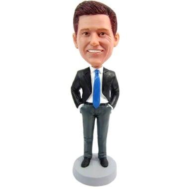 (image for) Custom Bobbleheads Groomsmen In Suit With Tie