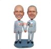 custom gay wedding bobbleheads cake topper