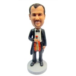 (image for) Custom Male Violin Player Bobblehead Gift For Violinist