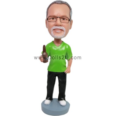 (image for) Custom Male With Beer Bobblehead