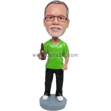  Custom Male With Beer Bobblehead Item:55292