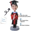 Custom Male Graduate In Graduation Gown With A Diploma