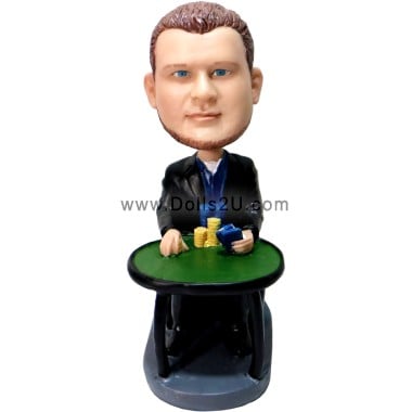  Custom Poker Player Bobblehead Item:55346