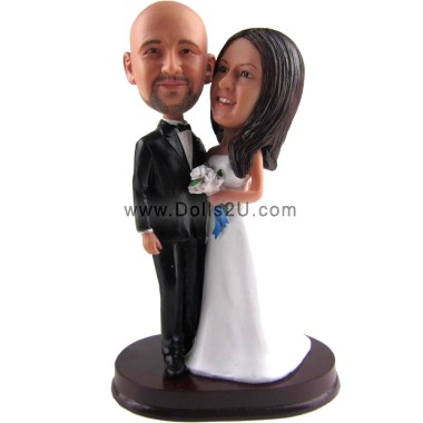 (image for) Custom Wedding Bobbleheads Dressed In Classy Suits And Gowns