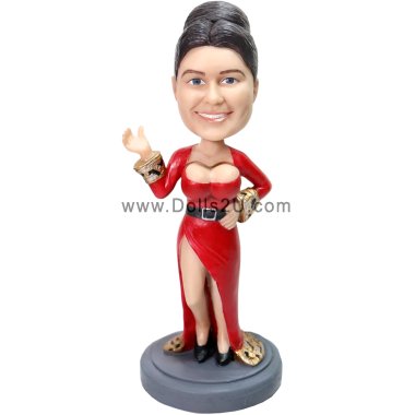 Personalized Karen's chest moving bobblehead (chest and head bobble)