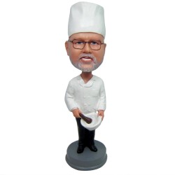 (image for) Personalize Bobblehead Male Baker Chef Gift