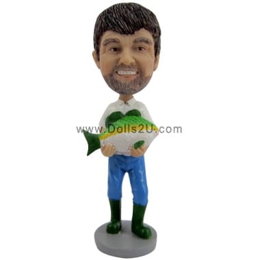  Custom Fisher Fishing Bobblehead Item:13789