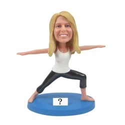 (image for) Personalize Gift for Yoga Lovers Custom Female Yogi Bobblehead Gift