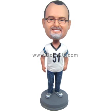 (image for) Custom Dad In Jersey Any Name Number Any Team Color Bobblehead