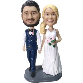 (image for) Custom Wedding Bobbleheads Cake Toppers Anniversary Gifts