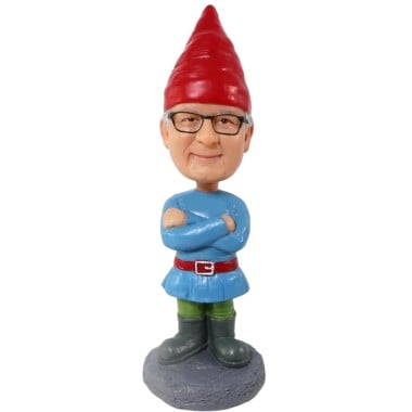 (image for) Custom Garden Gnome Bobblehead Gift, Garden Gnome with Your Face