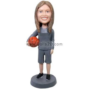 (image for) Custom Female Basketball Player Bobblehead Gift