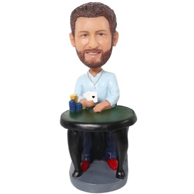 (image for) Custom Bobblehead Male Poker Player