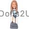 (image for) Custom Female Backpacker Bobblehead With Walking Sticks Bobblehead Gift Item:45985