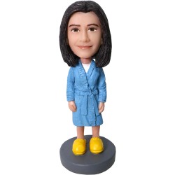  Custom Female In Bathrobe Bobblehead Creative Gift For Her