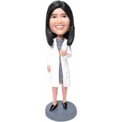 (image for) Custom Female Dentist Doctor Bobblehead Unique Gifts For Dentists and Doctors