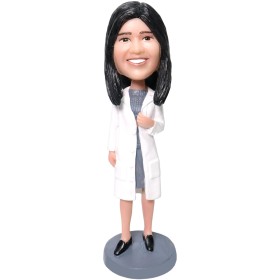 (image for) Custom Female Dentist Doctor Bobblehead Unique Gifts For Dentists and Doctors
