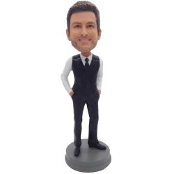 groomsmen with tie groomsmen gift bobblehead