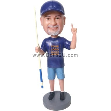  Custom Pool Player Bobbleheads, Personalized Billiard / Snooker Player Bobblehead Item:47492