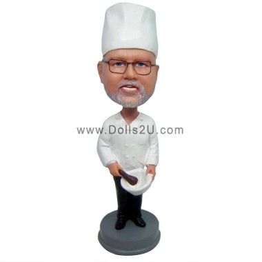(image for) Custom Personalize Bobblehead Male Baker Chef Gift