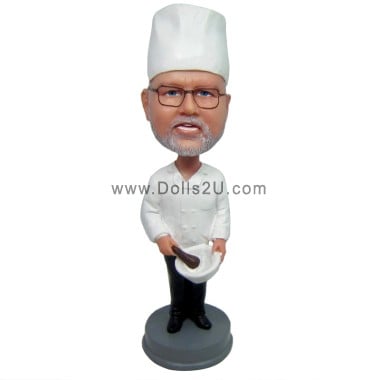  Custom Personalize Bobblehead Male Baker Chef Gift Item:54316