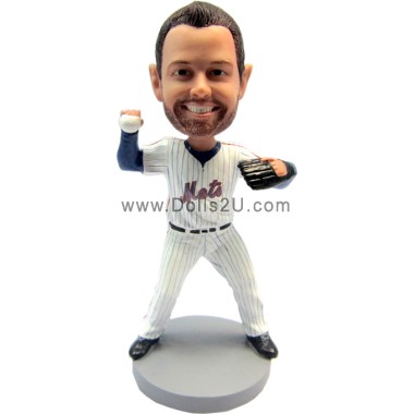 (image for) Custom Bobblehead Right Handed Pitcher Baseball Player Any Team Color