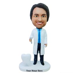 Dentist bobblehead gift - dentist holding dental drill