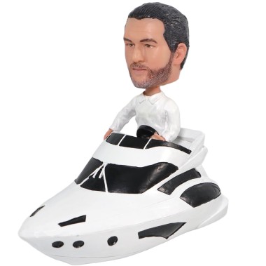 (image for) Custom Male In Speedboat Bobblehead Item:723153