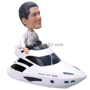 (image for) Custom Male In Speedboat Bobblehead