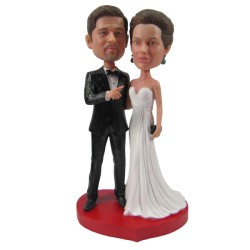 (image for) Custom Wedding Bobbbleheads Cake Toppers