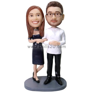 (image for) Valentine's Day Gifts Custom Bobbleheads Couple Anniversary Gift